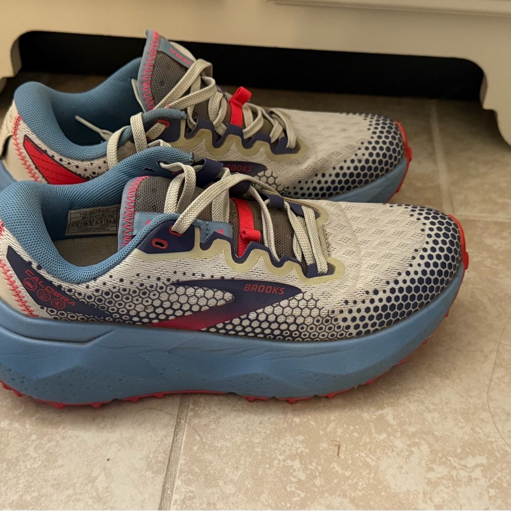 Brooks Athletic Shoes - Blue, Red, and Gray